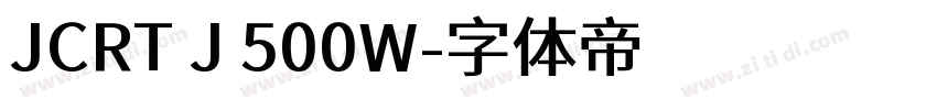 JCRT J 500W字体转换